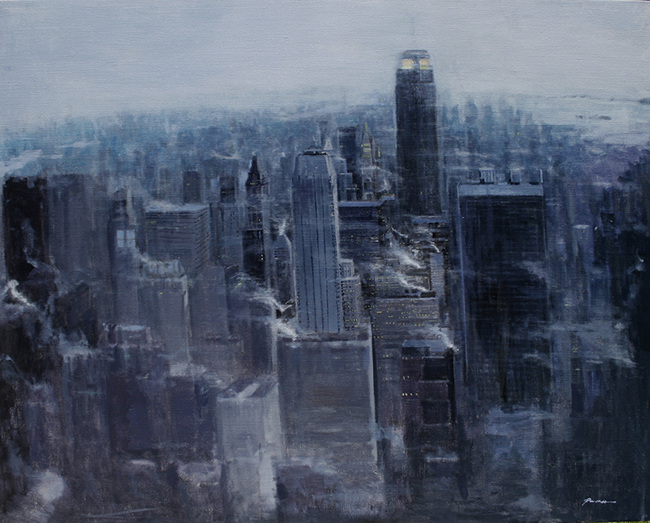 2010 Rain-Manhattan Smoke 48x60  inches Oil on canvas.jpg