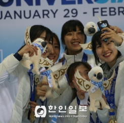 [알마티 동계U대회] 한국 여자 쇼트트랙, 여자 3000미터 릴레이 금메달